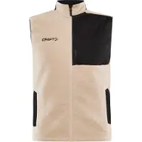 Craft Men's Adv Explore Pile Fleece Vest Ecru/Black Vuorettomat liivit Ecru-Black M