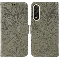 SKALO OnePlus Nord 5 Mandala Kukka Lompakkokotelo - Harmaa