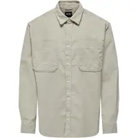 Only & Sons Onsalp 2Pkt Washd Cord Ls Shirt Otl - Beige - XXL