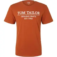 Tom Tailor Paita ruosteenruskea / valkoinen