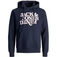 Jack & Jones Collegepaita 'Rack' laivastonsininen / valkoinen