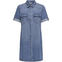 ONLY Onllisa S/S Dnm Dress Gua Noos - Blue - S