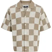 Jack & Jones Neuletakki 'Jcoathletico' kameli / tummabeige