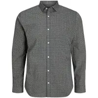 Jack & Jones Bckpool Stretch Long Sleeve Shirt Harmaa 2XL Mies