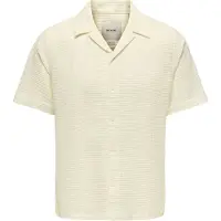 Only & Sons Onssavier Waffle Ss Shirt 0326 - Cream - S