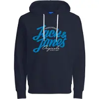 Jack & Jones Collegepaita 'List' sininen / laivastonsininen / valkoinen