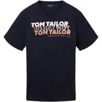 Tom Tailor Paita laivastonsininen / tummanharmaa / oranssi / valkoinen