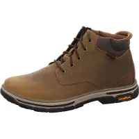 SKECHERS for man. 204394 Segment 2.0 Brodgen brown leather boots (40), Flat, Laces, Casual