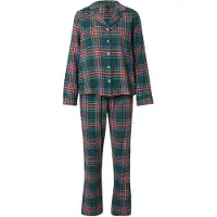Hunkemoller Pj Ls Flannel Twill Check - Green - L