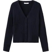 Mango Knitted Braided Cardigan - Black - S