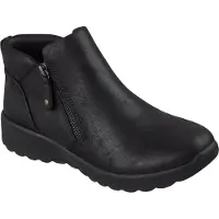 SKECHERS for woman. 158952 Lovely Vibe Fall ankle boots black (37), Flat, 1 to 3 cm, Zip, Casual