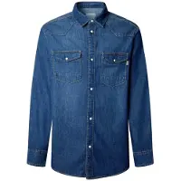 Pepe Jeans for man. PM30908085A0 Shirt Regular Shirt blue (M), Casual, Cotton, Long sleeve
