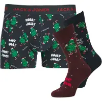 Jack & Jones Bokserishortsit 'Jacjolly Xmas' yönsininen / vihreä / rubiininpunainen / valkoinen