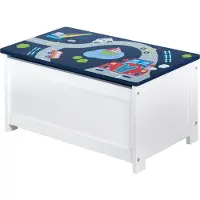 Roba Wooden Toy Chest 'Rennfahrer' - Multi/patterned - 30X 60X 32CM