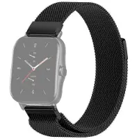 SKALO Milanese Loop to Amazfit GTS 3 - Musta
