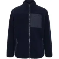 Knowledge cotton apparel Loose Fit Zip Fleece - Grs/Vegan - Blue - XXXL