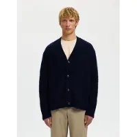 Selected Slhrai Brushed Ls Knit Relaxed Cardigan - Navy - XL