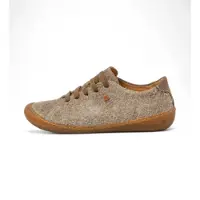 El naturalista unisex. 25770P1EV005_020 Wulf taupe leather shoes (37), Flat, Laces, Casual