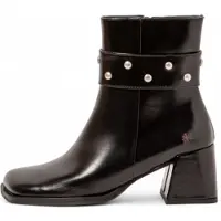 Art for woman. 11706S101003_001 Shinny leather ankle boots black (37), 5 to 8 cm, Zip, Classic