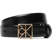 Calvin Klein Emblem Buckle 25Mm Fixed Smooth - Black - 90