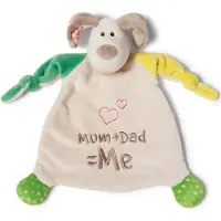 Nici Comforter Dog ´´mum+dad=me´´ 25x25 Cm Doudou