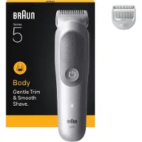 Braun Body Groomer Series 5 BG5500 -vartalonhoitosarja, harmaa, valkoinen