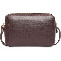 Calvin Klein Emblem Aop Elongated Camera Bag - Brown - ONE SIZE