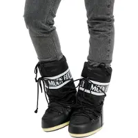 Moon Boot for woman. 80D1400440 Icon Nylon Boots black (35/38), Flat, None, Casual, Snow