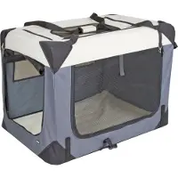 Kerbl Pet -kuljetuslaatikko Journey, harmaa/beige 81x58x58cm koiralle