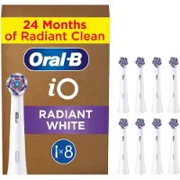 Oral-B Braun iO Replacement Toothbrush Heads Radiant White 8pcs White for Whitening (8700216774352)