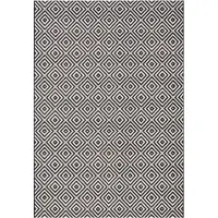 Home Collection Matto Bougari Meadow Karo Black, 140x200 cm