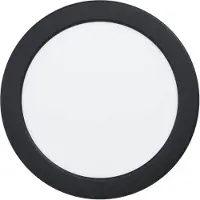 Eglo connect Smart-LED-uppovalo Fueva 6-Z, musta, Ø16cm himmennettävä, Musta, Olohuone/ruokailutila, Synteettinen materiaali, Moderni