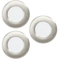 Eglo connect LED-uppovalaisin Fueva 6-Z, harmaa, 3 kpl:n sarja himmennettävä, Alumiini/harmaa/sinkki, Olohuone/ruokailutila, Synteettinen materiaali, Moderni