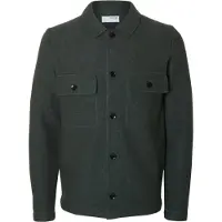 Selected Slmnealy Ls Knit Workwear Cardigan Noos - Khaki green - XXL