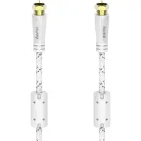 Hama HA-X1122531 - Satelliittiantennikaapeli, 120 dB, 5 m, valkoinen
