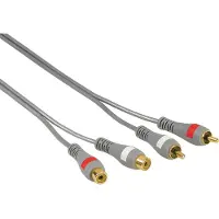 Hama kultapäällysteinen 2x RCA -audiokaapeli, 1,5 m, musta