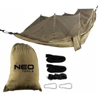 Neo Tools Riippumatto hyttysverkolla 330 x 140 cm setti