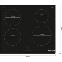 Bosch Įmontuojama indukcinė kaitlentė PIE611BB5E, 60cm