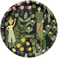 Arvidssons - Trädgård Tarjotin 31 cm Musta/Vihreä