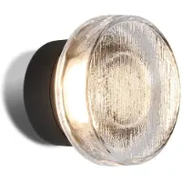 Marset Led ulkoseinävalaisin Roc, himmennettävä, Musta, Alumiini, Design