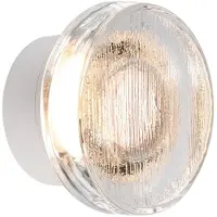 Marset Led ulkoseinävalaisin Roc, himmennettävä, Valkoinen/opaali, Alumiini, Design