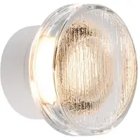Marset Led ulkoseinävalaisin Roc, himmennettävä, Valkoinen/opaali, Alumiini, Design