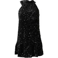 Vila Vibelieve S/L Sequins Dress/Pty/Ka - Black - 36