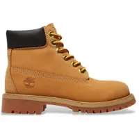 Timberland unisex for kids. TB1127097131 Premium 6 Inch Lace Up leather boots brown (34.5), Flat, Laces, Casual, Outdoor, children's fashion