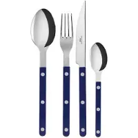 Sabre Bistrot Ruokailuvälinesarja 24 Kappaletta Laivaston Sininen - Ruokailuvälinesarjat Ruostumaton Teräs Navy Blue - 2346-024-0172