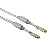 Hama HA-78740 - Satelliittikoaksiaalikaapeli, 1,5 metriä, Hopea
