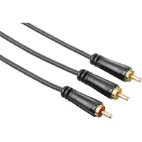 Hama kullattu RCA -audiokaapeli, 7,5 m, musta