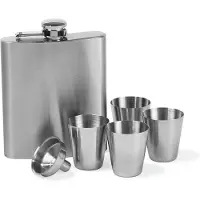 Funktion Pocket flask set 200 ml Steel