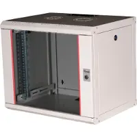 Equip EPM-09-6045-G-CBAA, Seinään asennettava laitekehikko, 9U, Näppäinlukko, Kotelon kiskot, 17,6 kg, Vaaleanharmaa