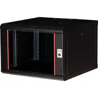 Equip EPM-07-6060-B-CBAA, Seinään asennettava laitekehikko, 7U, Näppäinlukko, Kotelon kiskot, 18 kg, Musta